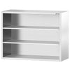 Szafka wisząca naścienna PREMIUM – stal nierdzewna – 1400 x 400 mm – wysokość: 1000 mm – bez drzwi