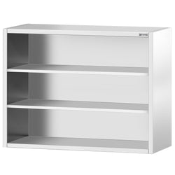 Szafka wisząca ze stali nierdzewnej PREMIUM - 1400x400mm - otwarta - 1000mm wysokości