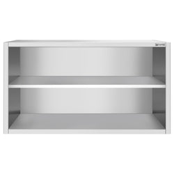 Szafka wisząca ze stali nierdzewnej PREMIUM - 1400x400mm - otwarta - 800mm wysokości
