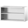 Szafka wisząca ze stali nierdzewnej PREMIUM - 1400x400mm - otwarta - 800mm wysokości