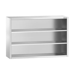 Szafka wisząca ze stali nierdzewnej PREMIUM - 1600x400mm - otwarta - 1000mm wysokości