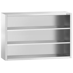 Szafka wisząca ze stali nierdzewnej PREMIUM - 1600x400mm - otwarta - 1000mm wysokości