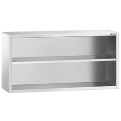 Szafka wisząca ze stali nierdzewnej PREMIUM - 1600x400mm - otwarta - 800mm wysokości