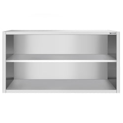 Szafka wisząca ze stali nierdzewnej PREMIUM - 1600x400mm - otwarta - 800mm wysokości