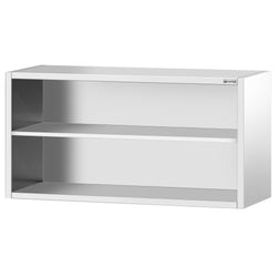 Szafka wisząca ze stali nierdzewnej PREMIUM - 1600x400mm - otwarta - 800mm wysokości