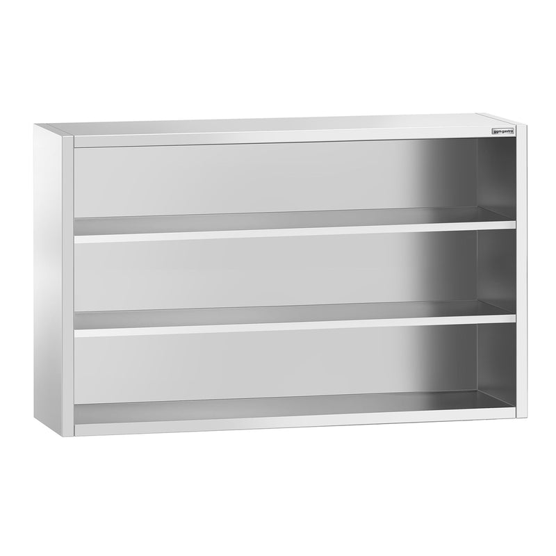 Szafka wisząca ze stali nierdzewnej PREMIUM - 1800 x 400 mm - bez drzwi przesuwnych - wysokość 1000 mm