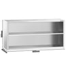 Szafka ścienna ze stali nierdzewnej PREMIUM - 1800x400mm - otwarta - 800mm wysokości