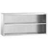 Szafka ścienna ze stali nierdzewnej PREMIUM - 1800x400mm - otwarta - 800mm wysokości