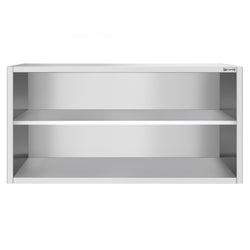 Szafka ścienna ze stali nierdzewnej PREMIUM - 1800x400mm - otwarta - 800mm wysokości