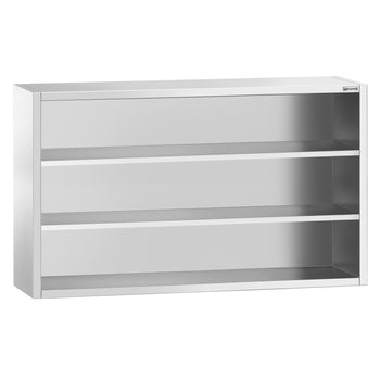 Szafka wisząca ze stali nierdzewnej PREMIUM - 2000x400mm - otwarta - 1000mm wysokości