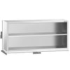 Szafka wisząca ze stali nierdzewnej PREMIUM - 2000x400mm - otwarta - 800mm wysokości