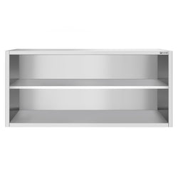 Szafka wisząca ze stali nierdzewnej PREMIUM - 2000x400mm - otwarta - 800mm wysokości