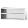Szafka wisząca naścienna PREMIUM – stal nierdzewna – 2000 x 400 mm – wysokość: 800 mm – bez drzwi