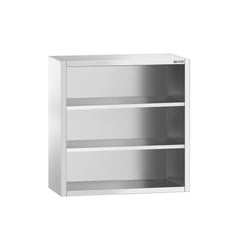 Szafka wisząca ze stali nierdzewnej PREMIUM - 800x400mm - otwarta - 1000mm wysokości