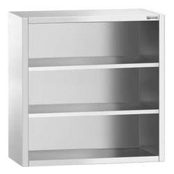 Szafka wisząca ze stali nierdzewnej PREMIUM - 800x400mm - otwarta - 1000mm wysokości