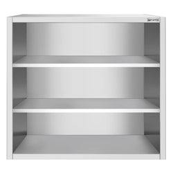 Szafka wisząca ze stali nierdzewnej PREMIUM - 800x400mm - otwarta - 1000mm wysokości