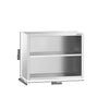 Szafka ścienna ze stali nierdzewnej PREMIUM - 800x400mm - otwarta - 800mm wysokości