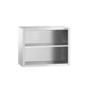 Szafka wisząca naścienna PREMIUM – stal nierdzewna – 800 x 400 mm – wysokość: 800 mm – bez drzwi