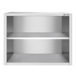 Szafka ścienna ze stali nierdzewnej PREMIUM - 800x400mm - otwarta - 800mm wysokości