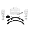Commercial Wine Dispenser - 4L - Black - incl. 4 Wine Glasses