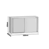 Szafka wisząca naścienna ECO – stal nierdzewna – 1000 x 400 mm – wysokość: 650 mm – z drzwiami przesuwnymi