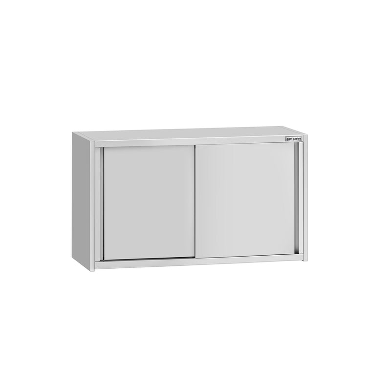 Szafka wisząca naścienna ECO – stal nierdzewna – 1000 x 400 mm – wysokość: 650 mm – z drzwiami przesuwnymi