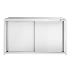Szafka wisząca naścienna ze stali nierdzewnej PREMIUM - 1000x400 mm - z drzwiami przesuwnymi - 650 mm wysokości