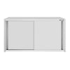 Szafka wisząca naścienna ECO – stal nierdzewna – 1000 x 400 mm – wysokość: 650 mm – z drzwiami przesuwnymi