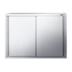 Szafka wisząca ze stali nierdzewnej PREMIUM - 1200x400mm - z drzwiami suwanymi - 1000mm wysokości