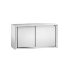 Szafka wisząca ze stali nierdzewnej PREMIUM - 1200x400mm - z drzwiami suwanymi - 650mm wysokości