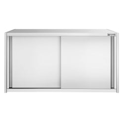 Szafka wisząca naścienna ze stali nierdzewnej PREMIUM - 1200x400 mm - z drzwiami przesuwnymi - 650 mm wysokości