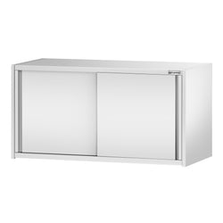 Szafka wisząca naścienna ze stali nierdzewnej PREMIUM - 1200x400 mm - z drzwiami przesuwnymi - 650 mm wysokości