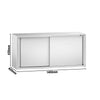 Commercial Stainless Steel Wall Cabinet / Kitchen Cupboard PREMIUM - 1400x400x650mm - with Sliding Doors