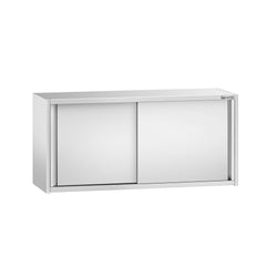 Szafka wisząca naścienna ze stali nierdzewnej PREMIUM - 1400x400 mm - z drzwiami przesuwnymi - 650 mm wysokości