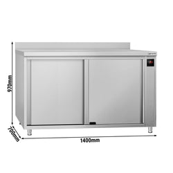 Szafa grzewcza ECO – 1400 x 700 mm – z nadstawką i drzwiami przesuwnymi – cyfrowa