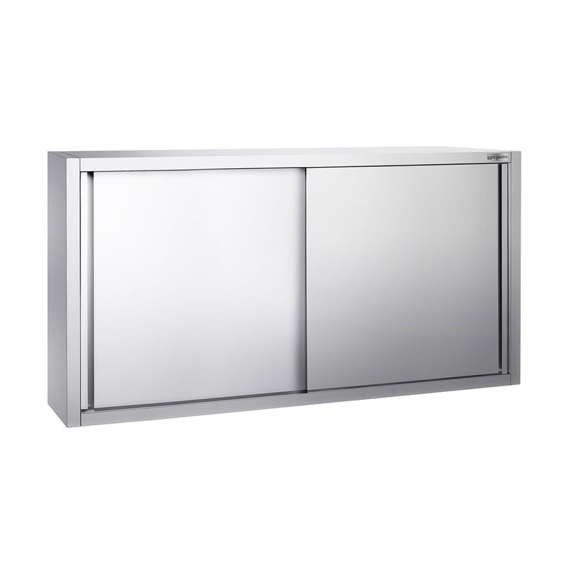 Szafka ścienna PREMIUM ze stali nierdzewnej - 1600x400 mm - z drzwiami przesuwnymi - 1000 mm wysokości