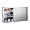Commercial Stainless Steel Wall Cabinet / Kitchen Cupboard PREMIUM - 1600x400x1000mm - with Sliding Doors