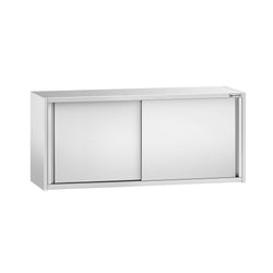 Szafka wisząca naścienna ze stali nierdzewnej PREMIUM - 1600x400 mm - z drzwiami przesuwnymi - 650 mm wysokości