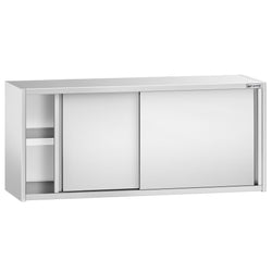 Szafka wisząca naścienna ze stali nierdzewnej PREMIUM - 1600x400 mm - z drzwiami przesuwnymi - 650 mm wysokości