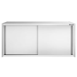 Szafka wisząca naścienna ze stali nierdzewnej PREMIUM - 1600x400 mm - z drzwiami przesuwnymi - 650 mm wysokości