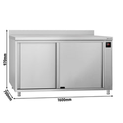 Szafa grzewcza ECO – 1600 x 700 mm – z nadstawką i drzwiami przesuwnymi – cyfrowa
