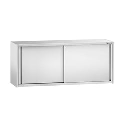 Szafka wisząca ze stali nierdzewnej PREMIUM - 1800x400mm - z drzwiami suwanymi - 650mm wysokości