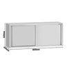 Szafka wisząca ze stali nierdzewnej ECO - 1800x400mm - z drzwiami suwanymi - 650mm wysokości