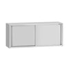 Szafka wisząca ze stali nierdzewnej ECO - 1800x400mm - z drzwiami suwanymi - 650mm wysokości
