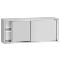 Szafka wisząca ze stali nierdzewnej ECO - 1800x400mm - z drzwiami suwanymi - 650mm wysokości