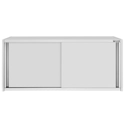 Szafka wisząca ze stali nierdzewnej ECO - 1800x400mm - z drzwiami suwanymi - 650mm wysokości