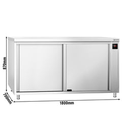 Szafa grzewcza PREMIUM – 1800 x 700 mm – z drzwiami przesuwnymi – cyfrowa