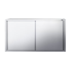Szafka wisząca ze stali nierdzewnej PREMIUM - 2000x400mm - z drzwiami suwanymi - 1000mm wysokości