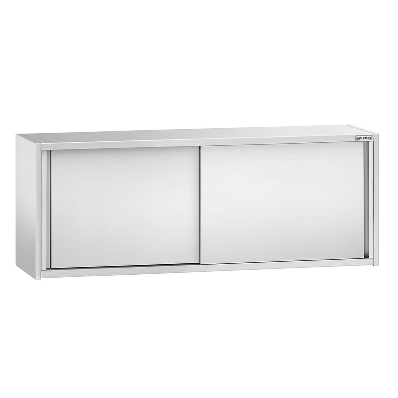 Szafka wisząca naścienna ze stali nierdzewnej PREMIUM - 2000x400 mm - z drzwiami przesuwnymi - 650 mm wysokości