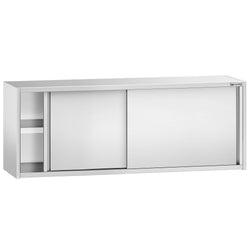Commercial Stainless Steel Wall Cabinet / Kitchen Cupboard PREMIUM - 2000x400x650mm - with Sliding Doors
